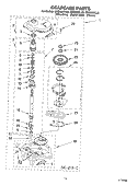 GEARCASE Diagram and Parts List for GSQ9631LL0  Whirlpool Washer