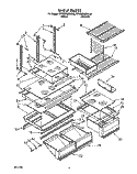 SHELF, LIT/OPTIONAL Diagram and Parts List for KTRS20MXWH20  KitchenAid Refrigerator