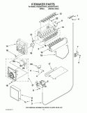 ICEMAKER PARTS Diagram and Parts List for 6GD25DCXHS12  Whirlpool Refrigerator