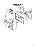 INSTALLATION Diagram and Parts List for MH6701XW1  Whirlpool Microwave