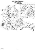 BULKHEAD PARTS, OPTIONAL PARTS (NOT INCLUDED) Diagram and Parts List for WED5320SQ0  Whirlpool Dryer