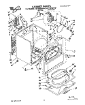 SECTION Diagram and Parts List for LEC7858AN0  Whirlpool Dryer