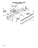 CONTROL PANEL Diagram and Parts List for RS363PXYQ0  Whirlpool Range