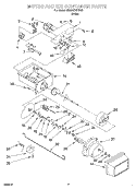 MOTOR AND ICE CONTAINER Diagram and Parts List for SS25AEXHW02  Whirlpool Refrigerator