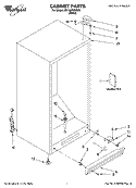 CABINET PARTS Diagram and Parts List for EV150FXMQ09  Whirlpool Freezer