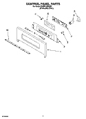 CONTROL PANEL PARTS Diagram and Parts List for YKEMC308KM0  KitchenAid Microwave Oven Combo