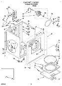 SECTION Diagram and Parts List for TEDL640BW2  Whirlpool Dryer