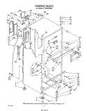 CABINET Diagram and Parts List for ET18PKXSW04  Whirlpool Refrigerator