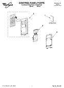 CONTROL PANEL PARTS Diagram and Parts List for GH9184XLB1  Whirlpool Microwave