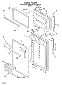 DOOR Diagram and Parts List for ET1FTEXLT00  Whirlpool Refrigerator