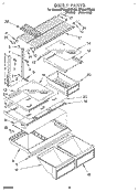 SHELF Diagram and Parts List for RT20AKXBW00  Roper Refrigerator