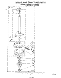 BRAKE AND DRIVE TUBE Diagram and Parts List for LT5000XSW1  Whirlpool Washer Dryer Combo