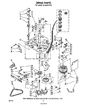 DRIVE Diagram and Parts List for LA7680XKW2  Whirlpool Washer