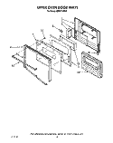 UPPER OVEN DOOR Diagram and Parts List for KEBI271XBL0  KitchenAid Wall Oven