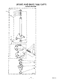 BRAKE AND DRIVE TUBE Diagram and Parts List for CA2751XSW5  Whirlpool Washer