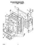 REFRIGERATOR DOOR Diagram and Parts List for 3ET22DKXBW00  Whirlpool Refrigerator
