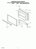FREEZER DOOR PARTS Diagram and Parts List for GR9FHTXVQ01  Whirlpool Refrigerator