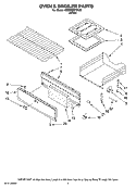 OVEN & BROILER PARTS Diagram and Parts List for CGRP305TDW0  Magic Chef Range