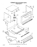 CABINET AND AIR FLOW Diagram and Parts List for RM288PXP1  Whirlpool Microwave Oven Combo