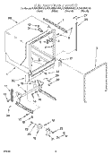 TUB AND FRAME Diagram and Parts List for KUDM25SHBL0  KitchenAid Dishwasher