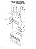 INSTALLATION Diagram and Parts List for MH6130XEQ2  Whirlpool Microwave