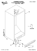 CABINET PARTS Diagram and Parts List for EV171NYMQ00  Whirlpool Freezer