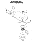 BLOWER UNIT PARTS, OPTIONAL PARTS Diagram and Parts List for KECD806RWW04  KitchenAid Cooktop