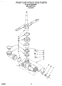 PUMP AND SPRAY ARM Diagram and Parts List for DU8000XX7  Whirlpool Dishwasher