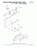 DOOR AND PANEL PARTS Diagram and Parts List for KUDC03IVBL3  KitchenAid Dishwasher