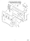 CONTROL PANEL Diagram and Parts List for GR396LXGQ1  Whirlpool Range