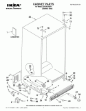 CABINET PARTS Diagram and Parts List for ID3CHEXWS01  Whirlpool Refrigerator