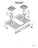 COOKTOP Diagram and Parts List for SF385PEWW1  Whirlpool Range