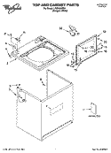 TOP AND CABINET PARTS Diagram and Parts List for LSQ9030PQ2  Whirlpool Washer