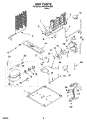 UNIT Diagram and Parts List for 5VET1DTKLQ00  Whirlpool Refrigerator