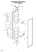 FREEZER DOOR Diagram and Parts List for 3XED7SHGKB00  Whirlpool Refrigerator