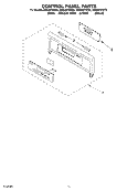 CONTROL PANEL Diagram and Parts List for GBS307PDB9  Whirlpool Wall Oven