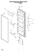 REFRIGERATOR DOOR Diagram and Parts List for RS22AQXKQ03  Roper Refrigerator