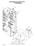 REFRIGERATOR LINER PARTS Diagram and Parts List for KSC24C8EYY01  KitchenAid Refrigerator