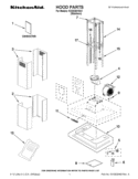 HOOD PARTS Diagram and Parts List for KXI2536YSS1  KitchenAid Range Hood