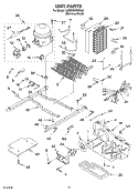 UNIT Diagram and Parts List for 3XED5SHGKS00  Whirlpool Refrigerator