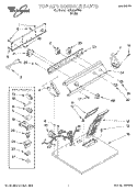 TOP AND CONSOLE, LIT/OPTIONAL Diagram and Parts List for LGR3634EW3  Whirlpool Dryer