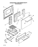 OVEN DOOR AND BROILER Diagram and Parts List for FGP210VW4  Roper Range