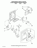 DISPENSER FRONT PARTS Diagram and Parts List for ED2SHEXXB00  Whirlpool Refrigerator