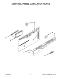 CONTROL PANEL AND LATCH PARTS Diagram and Parts List for WDT790SAYW2  Whirlpool Dishwasher