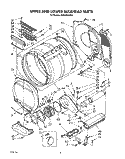 UPPER AND LOWER BULKHEAD, LIT/OPTIONAL Diagram and Parts List for CS5005XWW0  Whirlpool Dryer