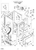 CABINET Diagram and Parts List for RGX4625EW3  Roper Dryer