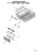 LOWER RACK PARTS, OPTIONAL PARTS (NOT INCLUDED) Diagram and Parts List for DU1055XTPQ4  Whirlpool Dishwasher