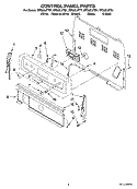 Part Location Diagram of W10840298 Whirlpool Control Board with Touchpad - Black