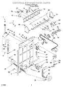 CONTROLS AND REAR PANEL Diagram and Parts List for LSQ8000JQ1  Whirlpool Washer
