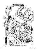 DRYER BULKHEAD Diagram and Parts List for LT5000XVW0  Whirlpool Washer Dryer Combo